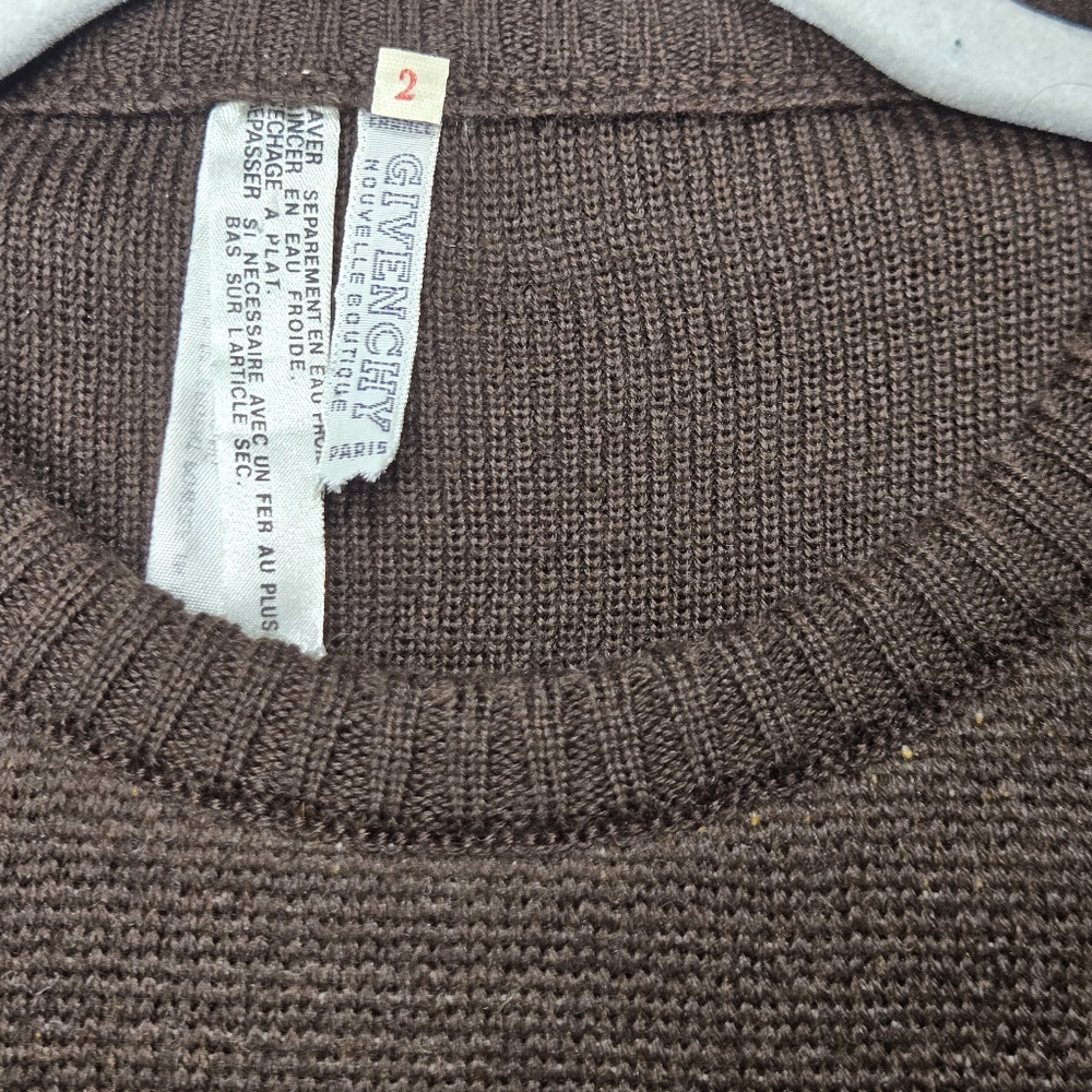 Vintage 70s Givenchy Nouvelle Boutique Vest Brown Yellow Graphic Womens Size 2 - Picture 8 of 16